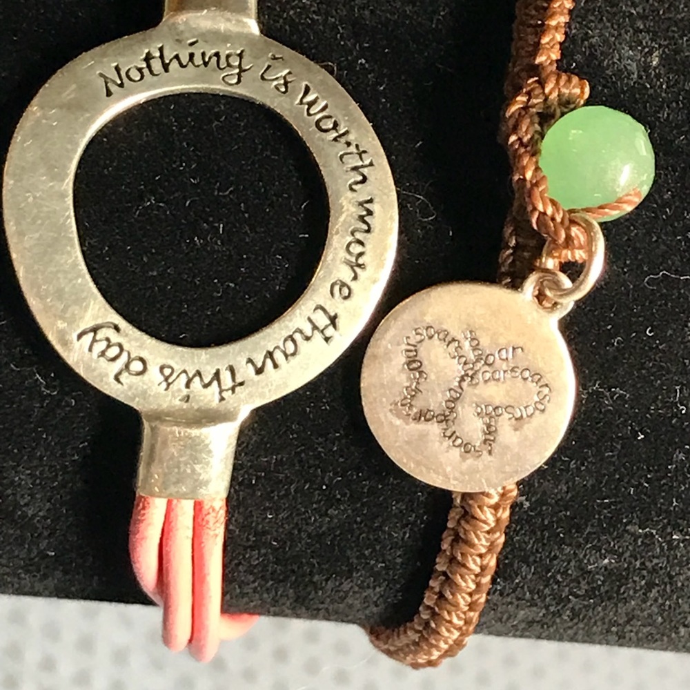 Charm bracelets.